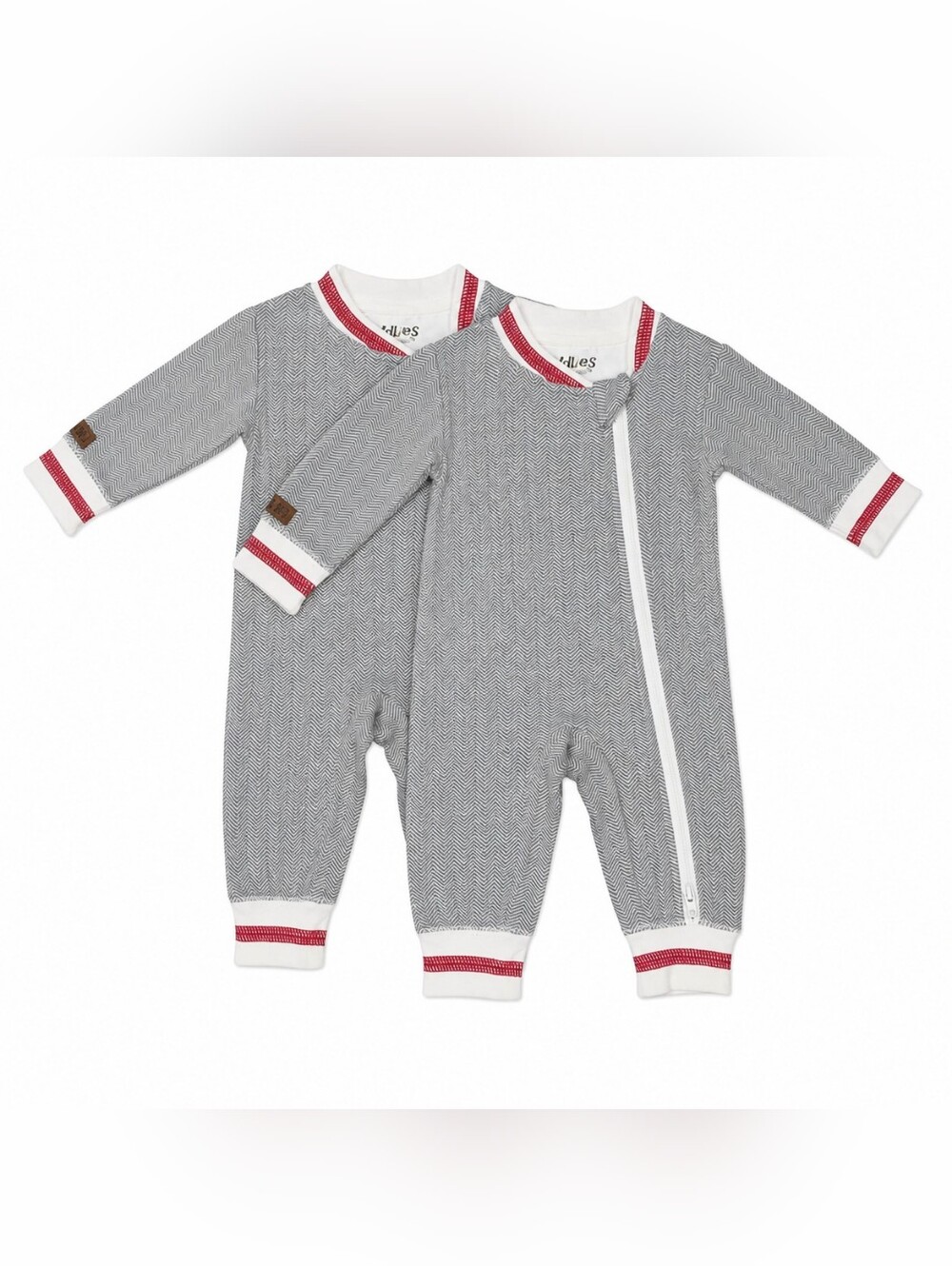 Juddlies Designs Organic Cotton Cottage Playsuits Driftwood Grey Size M (6–12M)